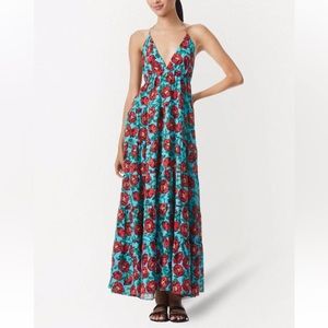 ALICE + OLIVIA | Floral Print Maxi Halter Dress